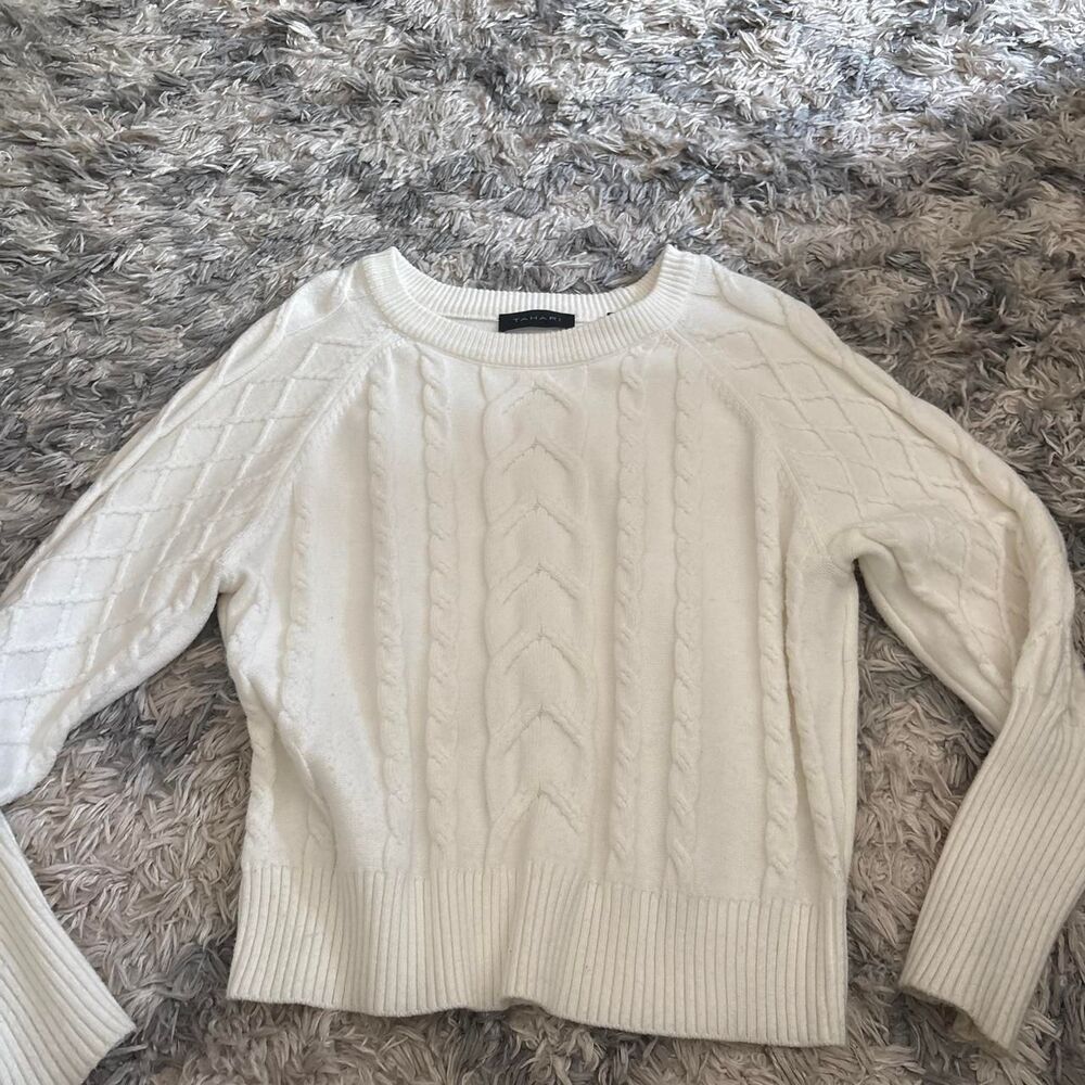 Tahari-asl Women's White Jumper